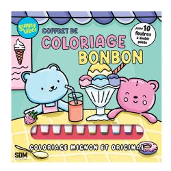 COLORIAGES MIGNONS ET ORIGINAUX (COSY COLO) - COFFRET DE COLORIAGE BONBON AVEC CRAYONS - SAM JAYNE (LIVRE DE COLORIAGE)